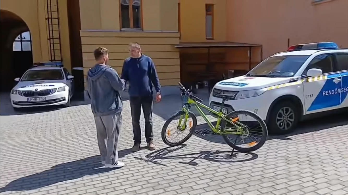 Pár órán belül megkerült az ellopott kerékpár (Videóval)