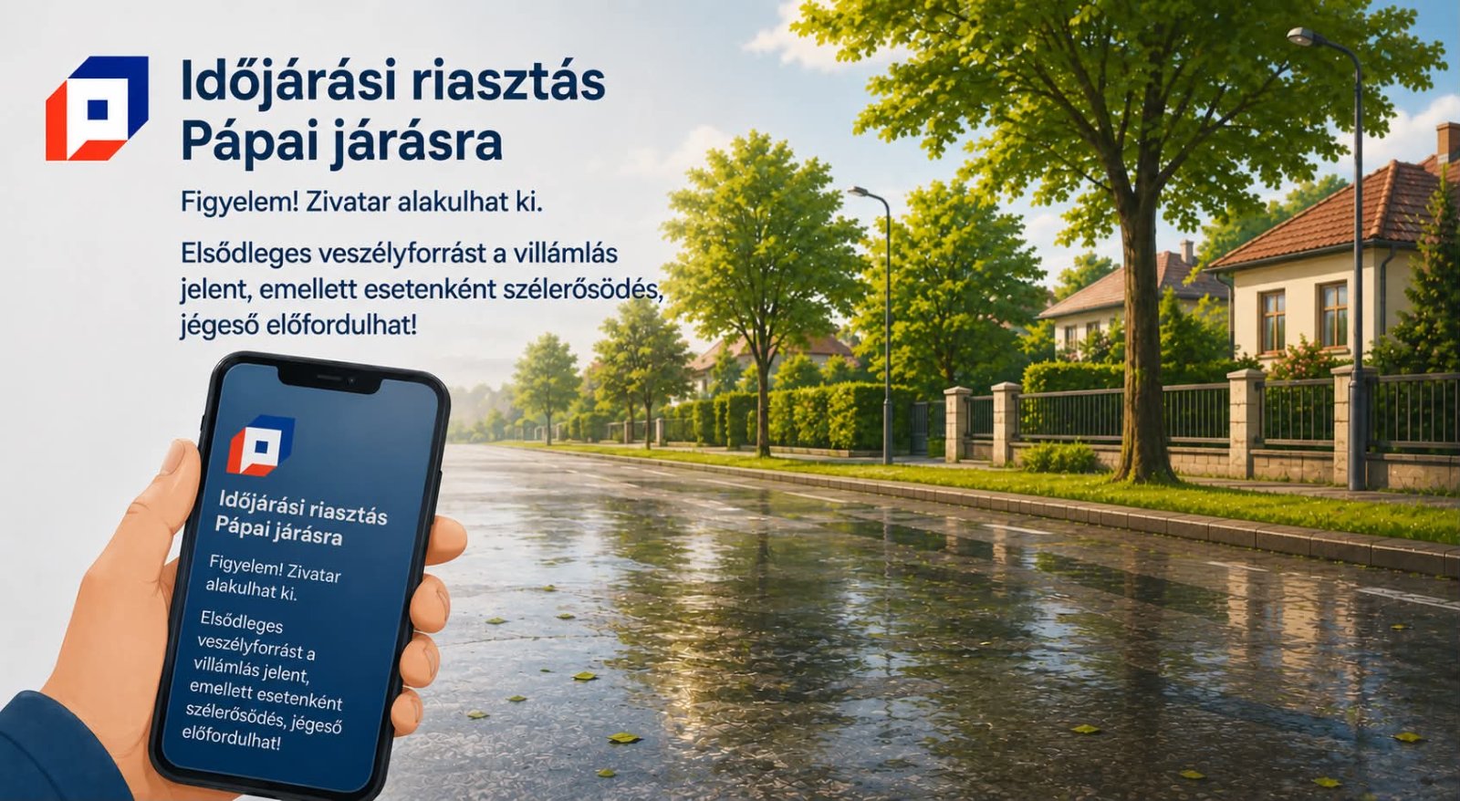 Heves zivatarok várhatók Pápa környékén