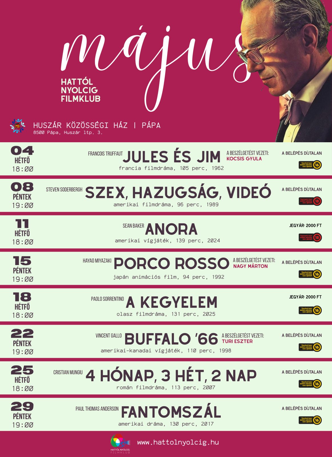 Hattól Nyolcig Filmklub - 2026. május