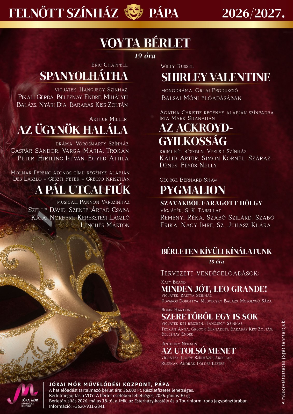 Színházi évad 2026/2027