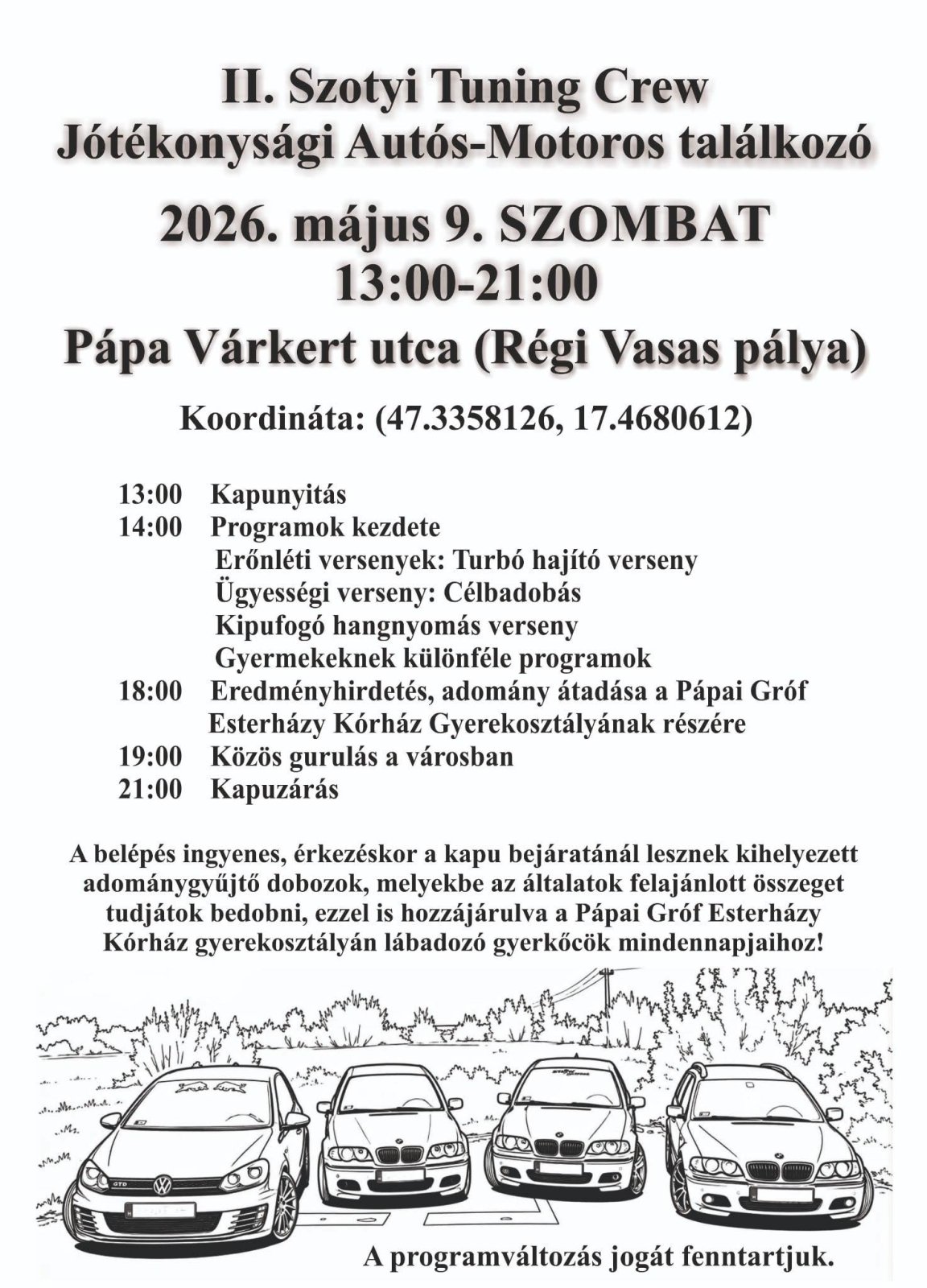 II. Szotyi Tuning Crew Jótékonysági Autós-Motoros találkozó
