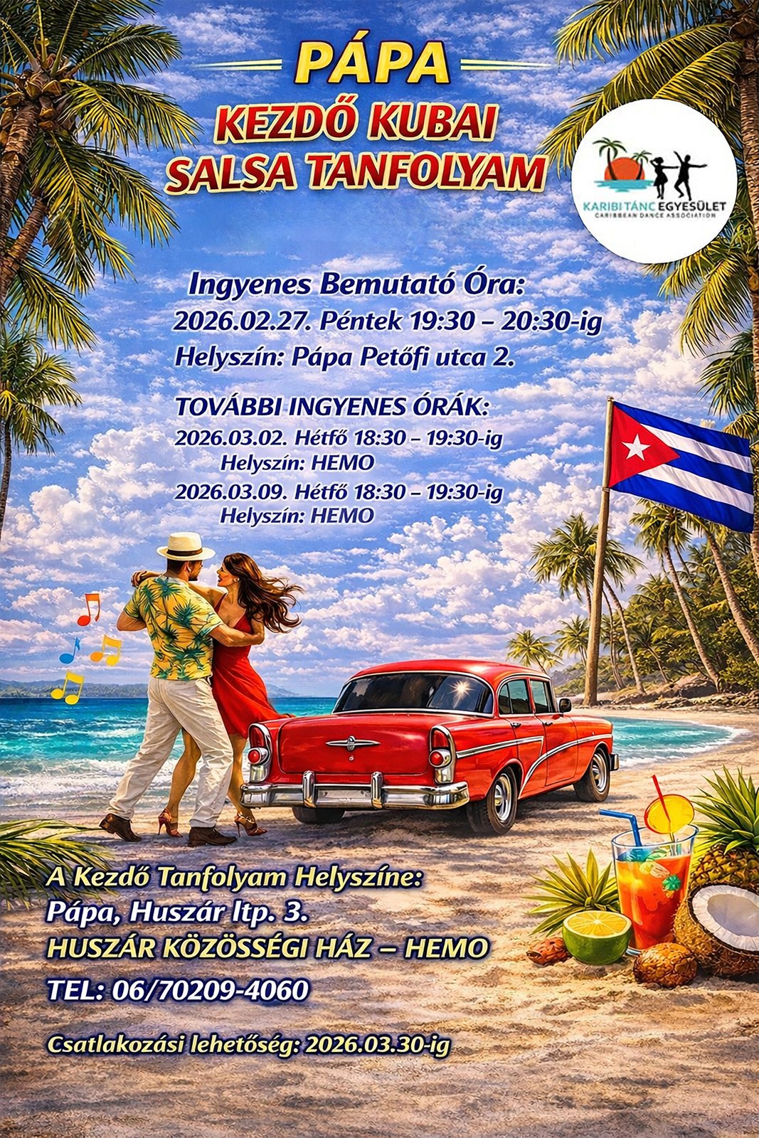 Kezdő kubai salsa tanfolyam