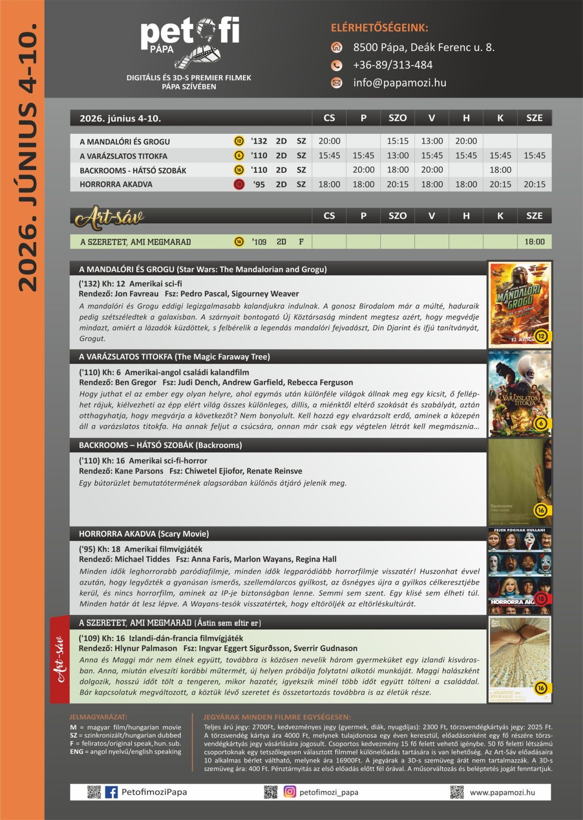 A Petőfi Mozi műsora 2026. június 4-10.