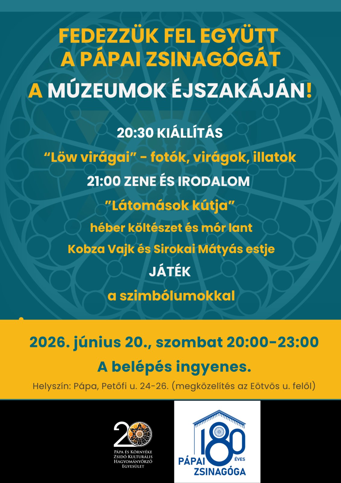 Múzeumok éjszakája a Zsinagógában