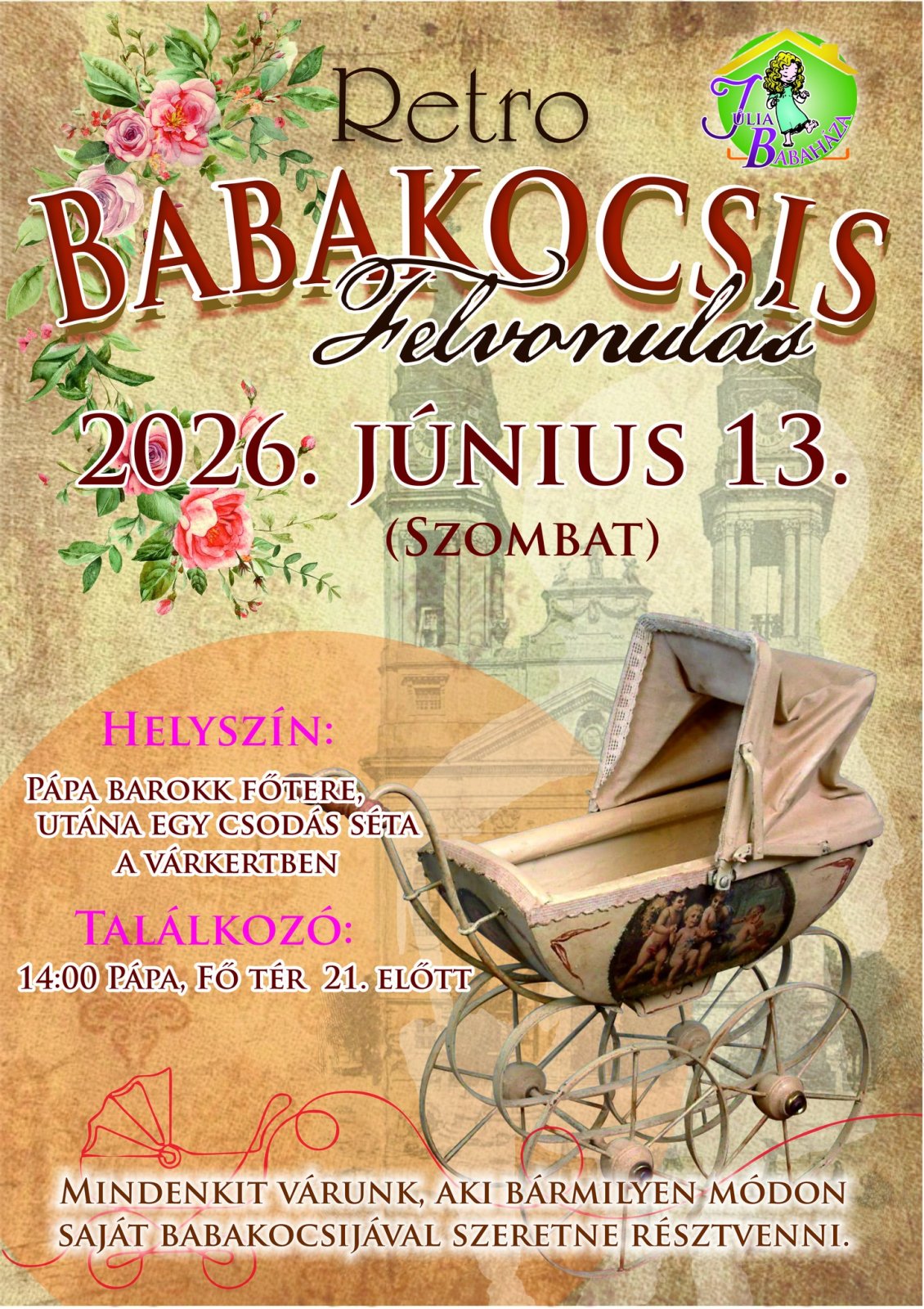 Retro babakocsis felvonulás