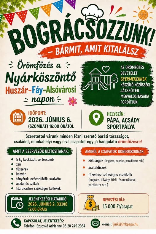 Örömfőzés a nyárköszöntő a Huszár-Fáy-Alsóvárosi napon